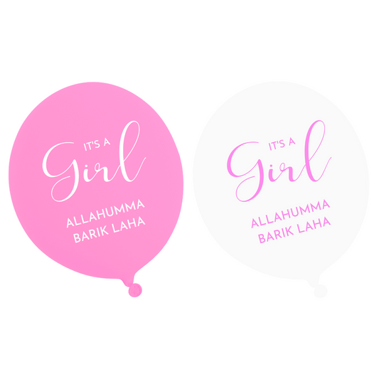 Baby Girl Party Balloons - 10 pack