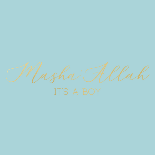 Luxury Foiled Greeting Card - Masha Allah It's a Boy