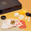 Luxurious Lucite Poker Set in Sepia Citrus