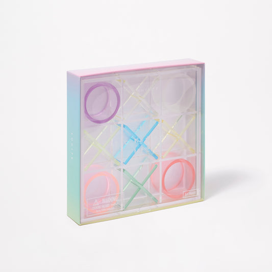 Lucite Acrylic Tic Tac Toe Aurora