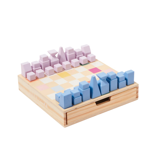 Wooden Chess and Checkers Majorelle