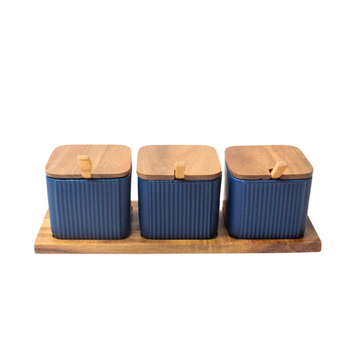 3pc Ceramic Jar Set