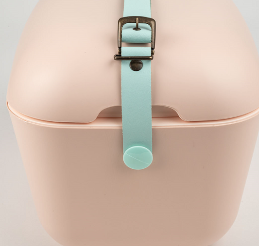 Nude Cooler Box with Cyan Strap Colour Pop - 20L