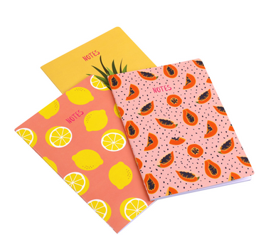 Set of 3 B5 Tutti Frutti Notebooks