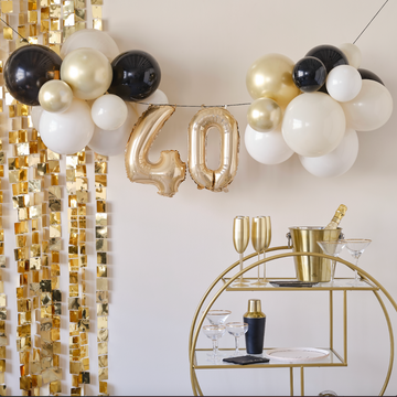 40th Birthday Milestone Balloon Bunting