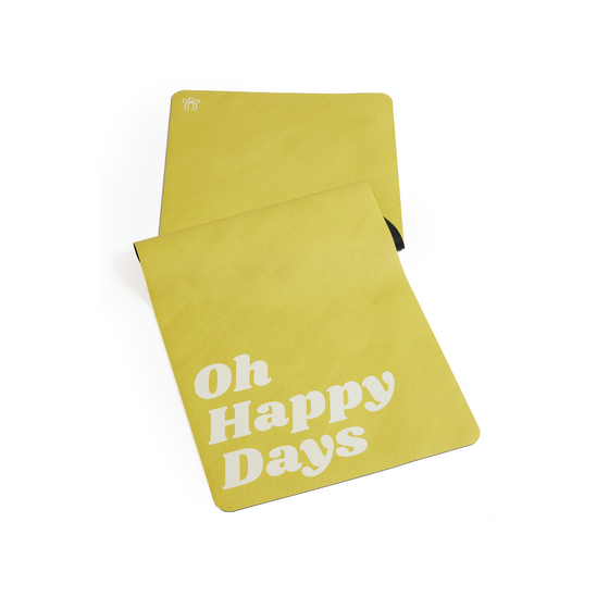 'Happy Days' PU Yoga Mat with ‘Flex 2-in-1’ Strap