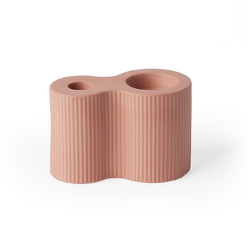 'Infinity' Duo Candle Holder, Terracotta