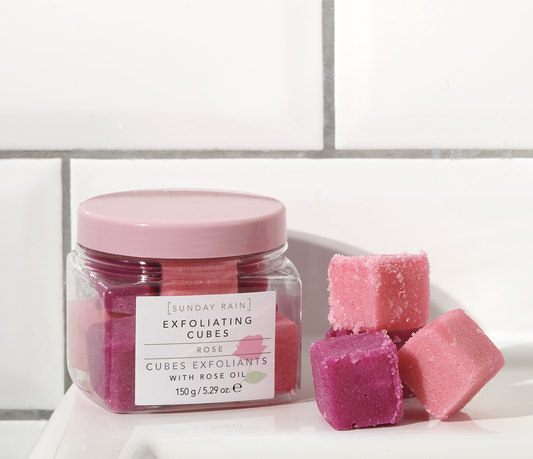 Exfoliating Cubes with rose oil