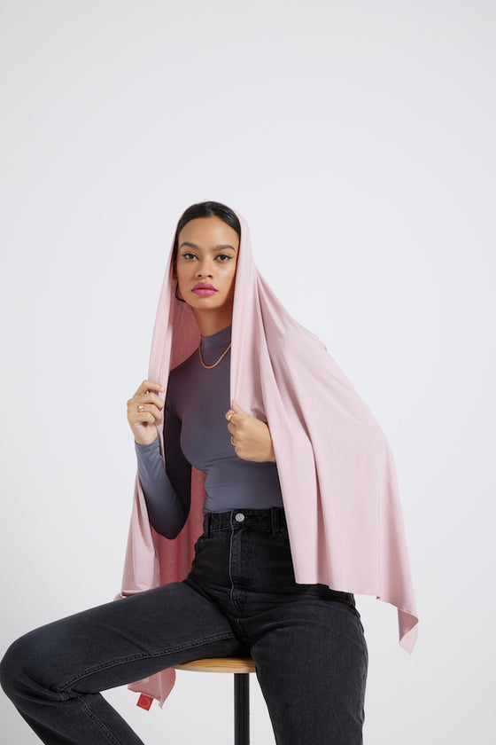 Modest Beyond Organic Bamboo Jersey Hijab - Crepe Pink