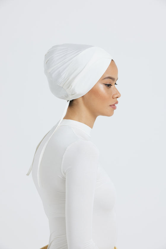 Modest Beyond Adjustable Organic Bamboo Underscarf - Ivory