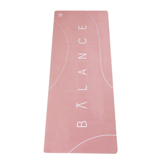 Find Balance Non-Slip Suede Top 4mm Thick Yoga Mat With 2-in-1 Yoga Strap