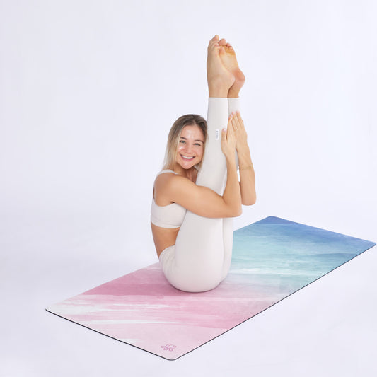 Daydream Non-Slip Suede Top 4mm Thick Yoga Mat With 2-in-1 Yoga Strap