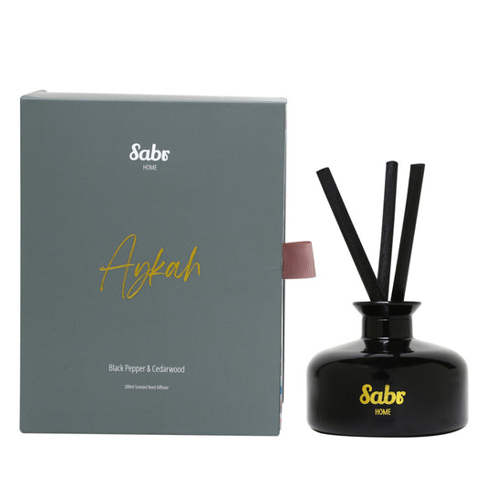 Aykah Scented Reed Diffuser, Black Pepper & Cedarwood, 200ml