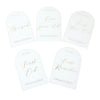 Muslim Baby Milestone Acrylic Plaques - White & Gold